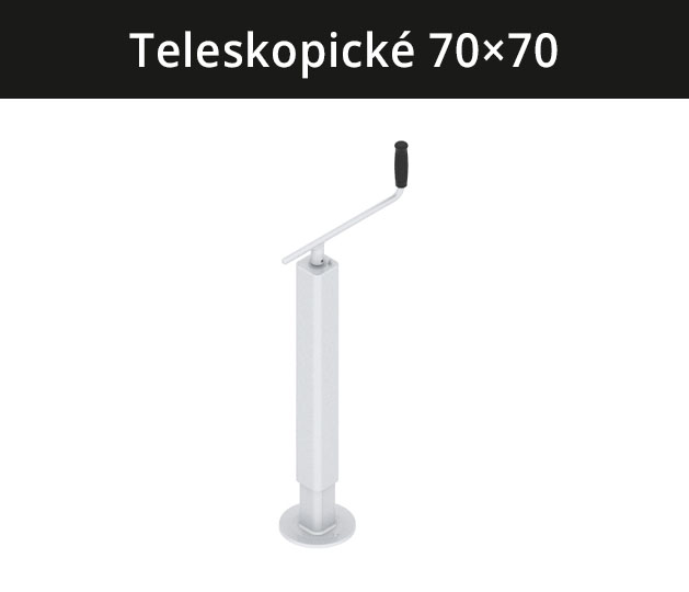 podpěrná noha na vozík Teleskopické 70×70